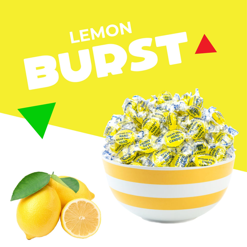Individually wrapped LAETAFOOD sugar-free lemon candy for mess-free treats