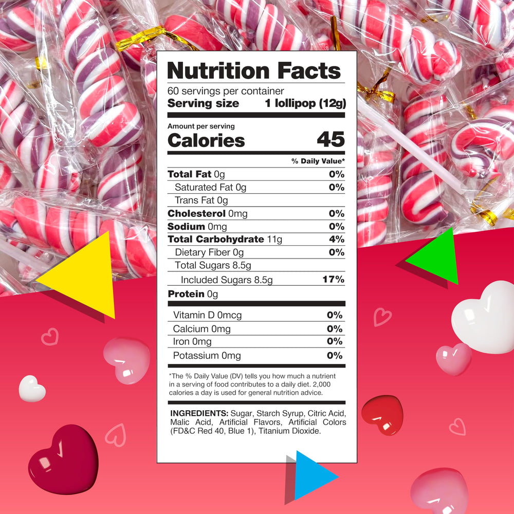 LAETAFOOD Swirl Lollipops pink candy, individually wrapped for clean handling at events.