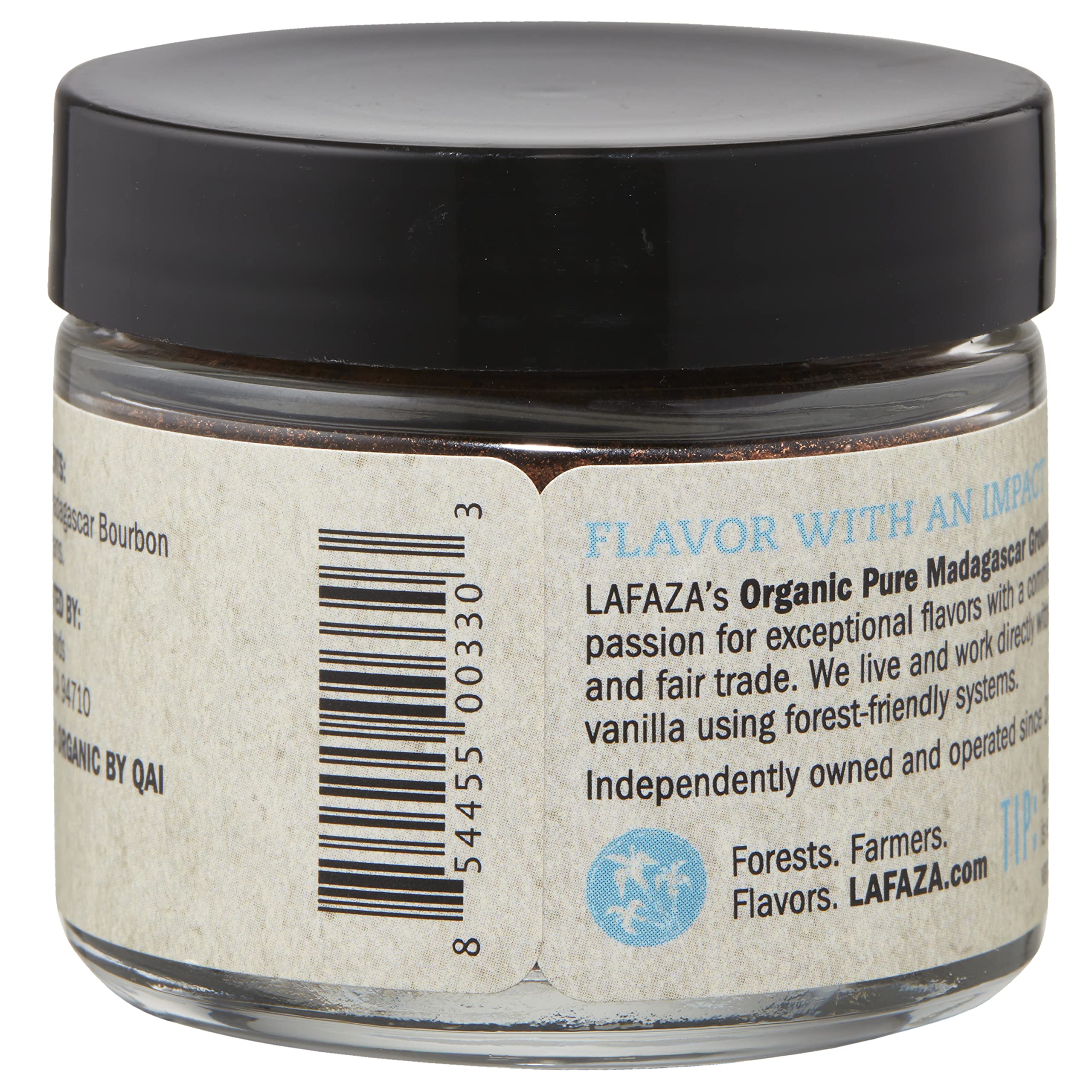 LAFAZA vanilla powder-on-spoon offers quick, precise measurements for baking.