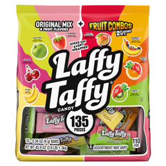 Laffy Taffy Assorted Mini Bars pack front, ideal for sharing with friends.