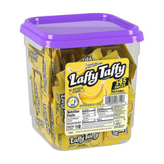 Laffy Taffy Banana mini-bar packaging highlighting bulk shareable treats.