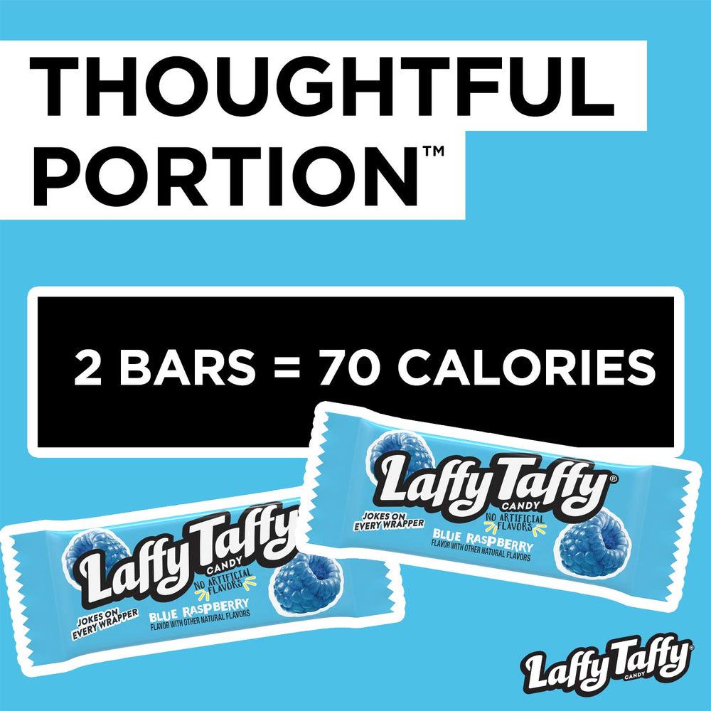 Bulk tub presentation of blue raspberry Laffy Taffy for events and gifts