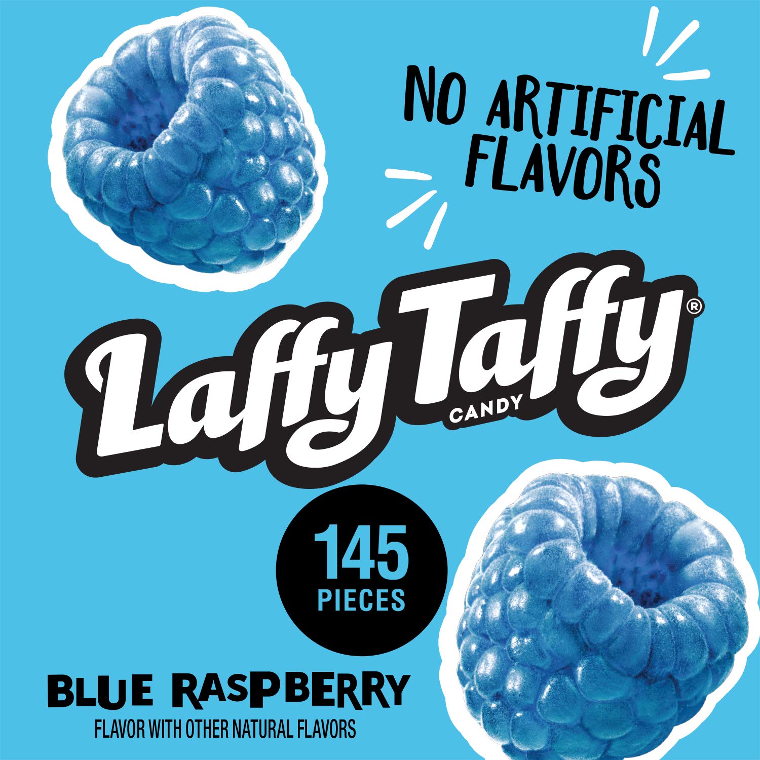 Blue raspberry flavor and chewy texture from Laffy Taffy candy