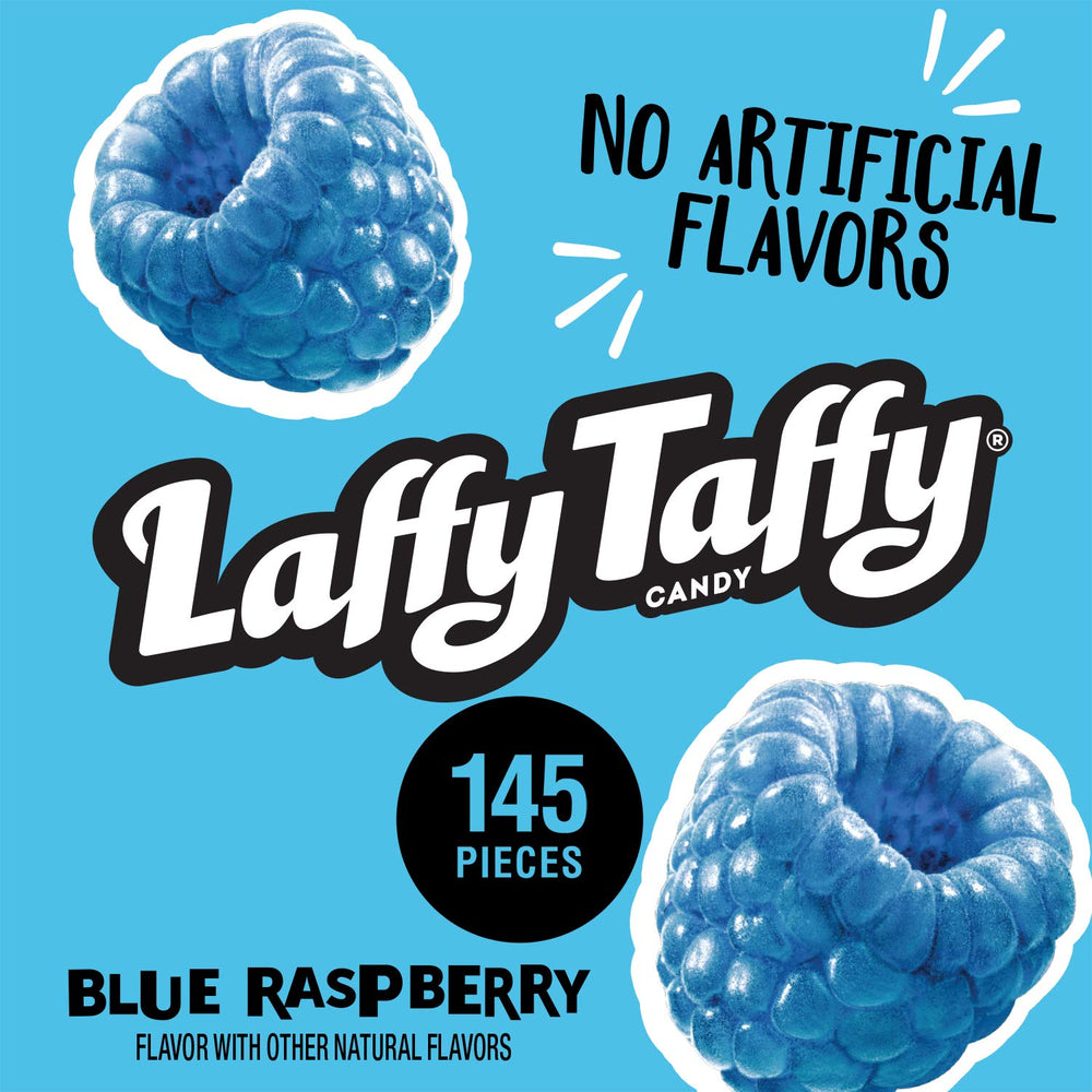 Blue raspberry flavor and chewy texture from Laffy Taffy candy