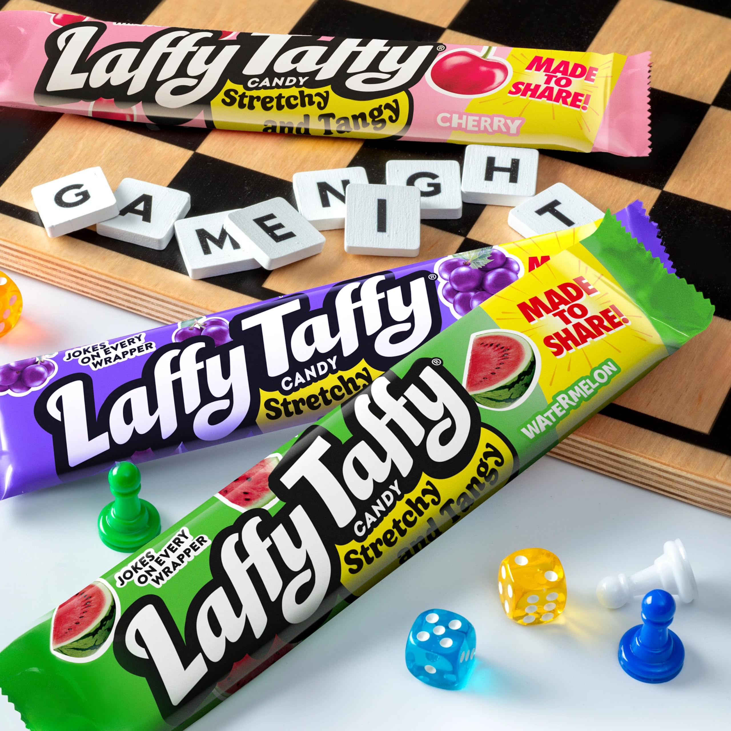 Laffy Taffy chewy fruity flavor for craving moments.