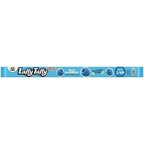 Laffy Taffy Rope Blue Raspberry colorful candy display on shelf
