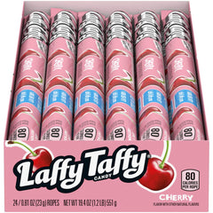 Laffy Taffy Rope Cherry box front, ideal for grab-and-go snacking.