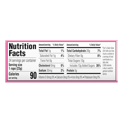 Laffy Taffy Rope Strawberry colorful wrappers with jokes on each piece.