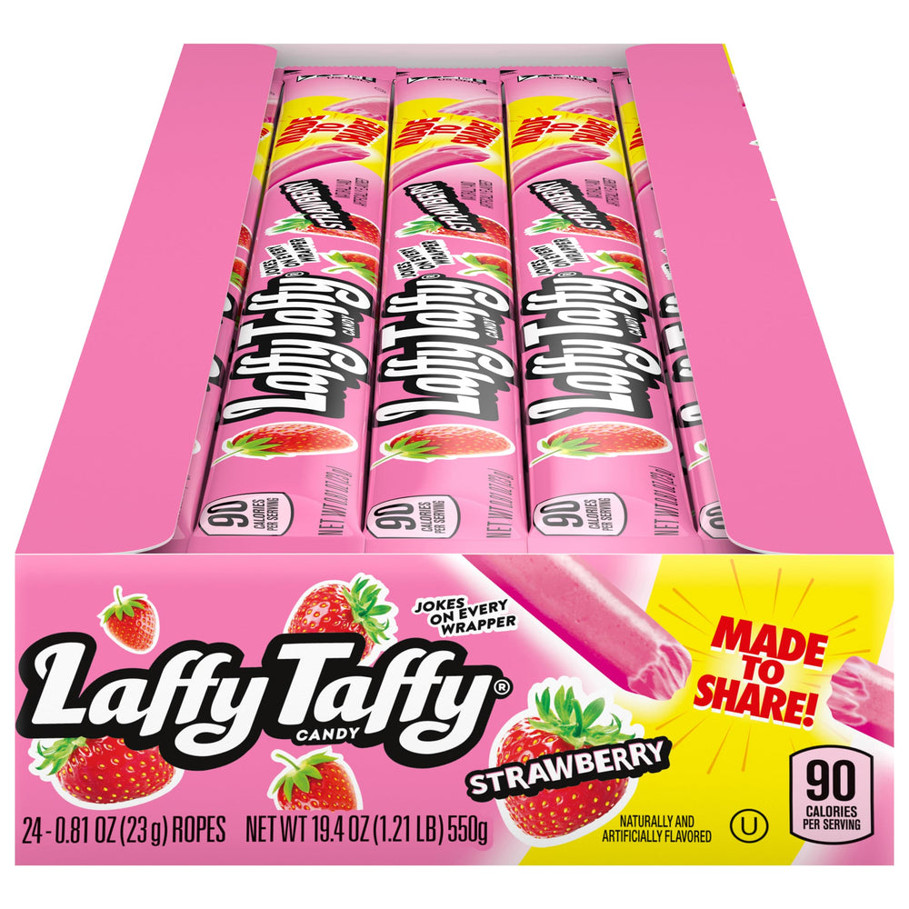 Laffy Taffy Rope Strawberry pack 24 hero image, shareable party snack.