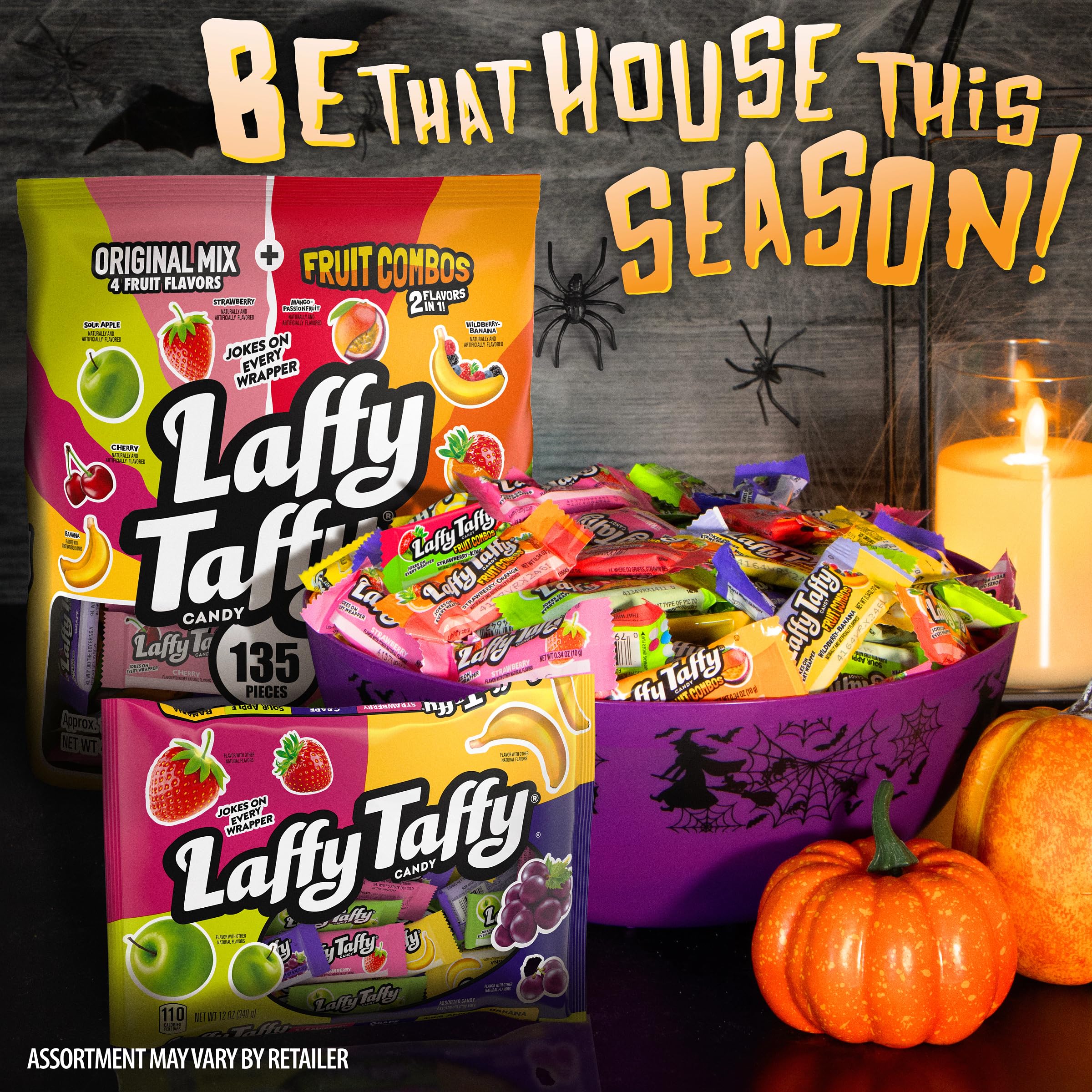 Laffy Taffy Trick-or-Treat ready packaging supports easy Halloween sharing.