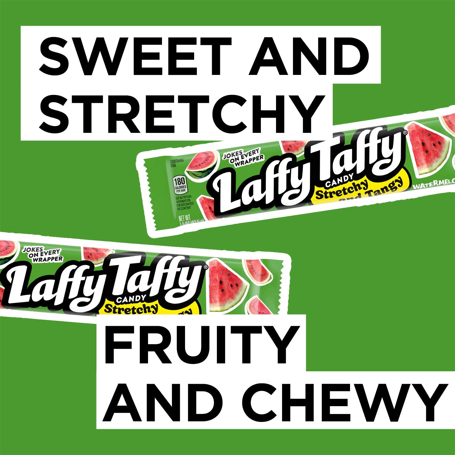 Watermelon flavor close-up highlighting fruity notes and chewy bite of Laffy Taffy