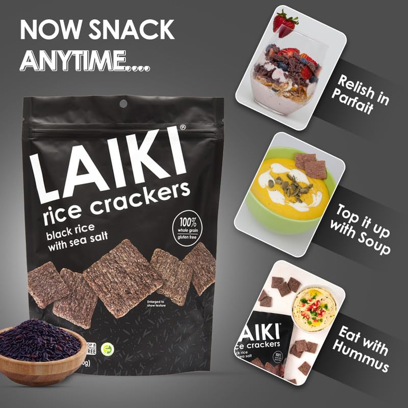 LAIKI crackers on salad for extra crunch and flavor.