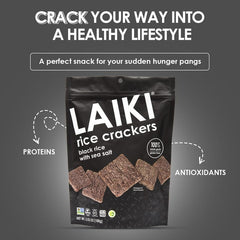 LAIKI low-sodium crackers crunch, suitable for light snack options.