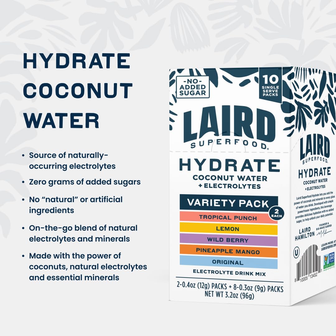 Variety pack label showing ten sticks for versatile hydration.