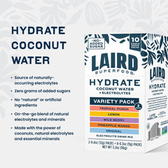 Variety pack label showing ten sticks for versatile hydration.