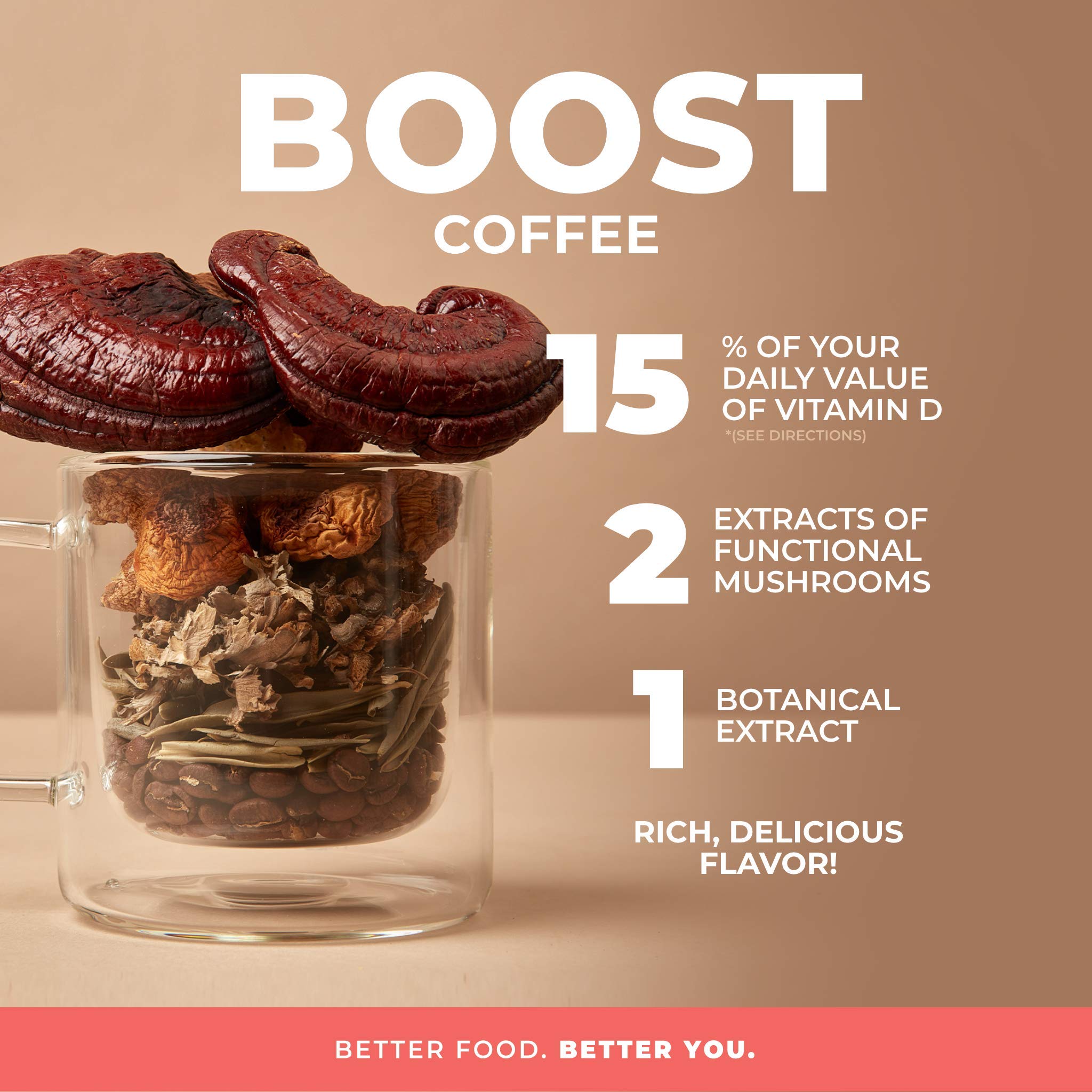 Laird Superfood Boost Coffee brew steaming to reveal full-bodied flavor