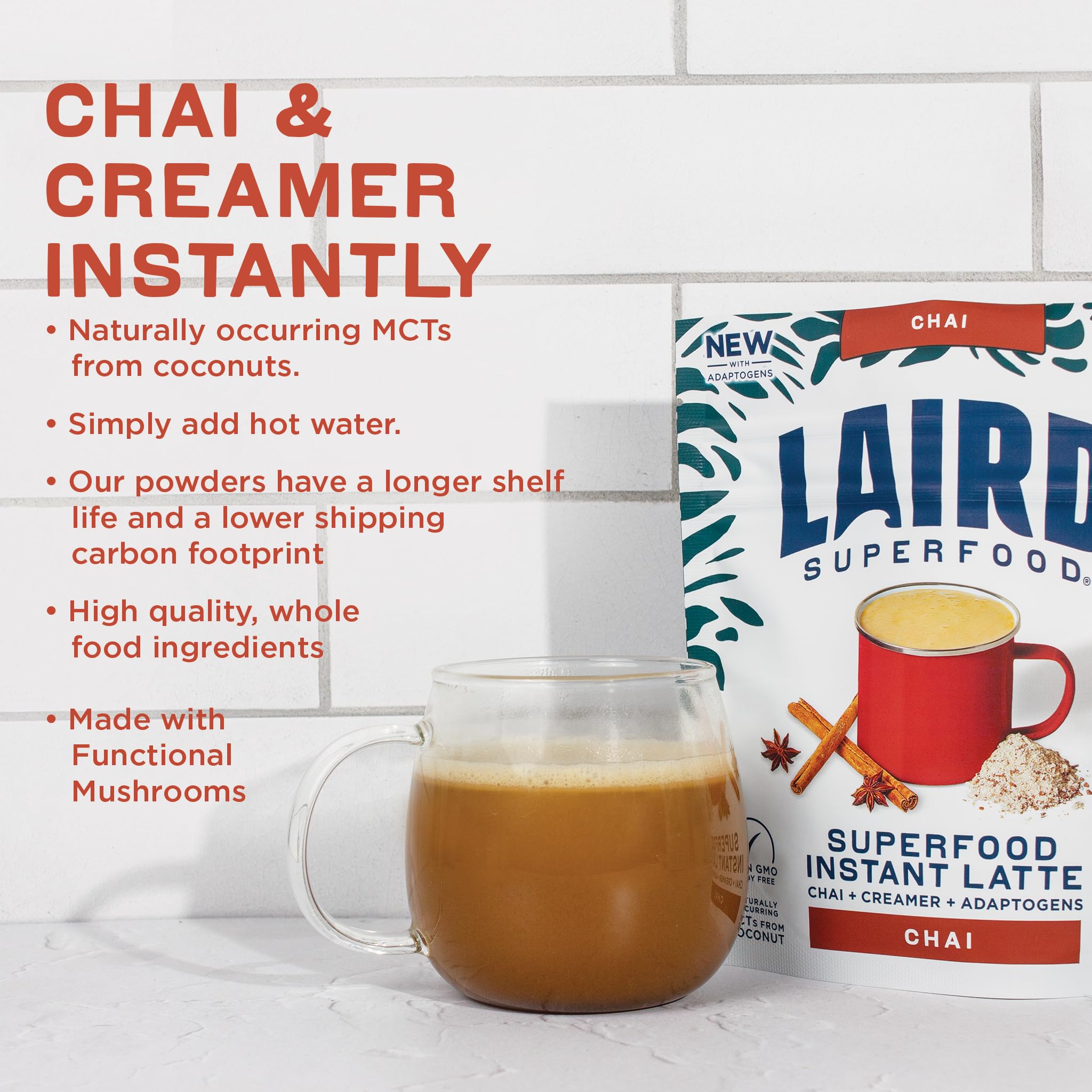 Laird Superfood Chai Spice Blend close-up reveals warming aroma.