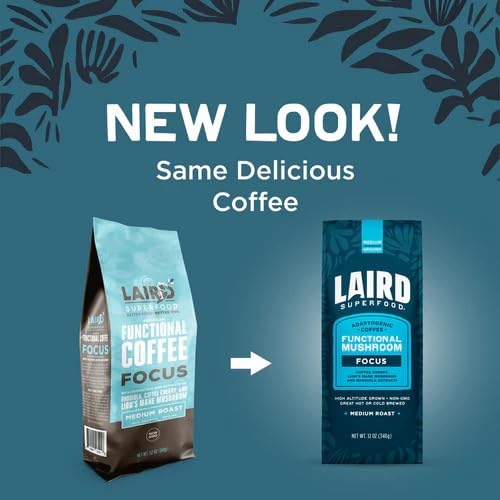 Laird Superfood Focus Coffee beans from Peru evoke bright aroma for everyday use.
