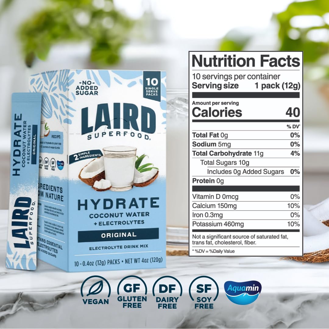 LAIRD SUPERFOOD Hydrate mango pineapple stick adds tropical flavor to your water
