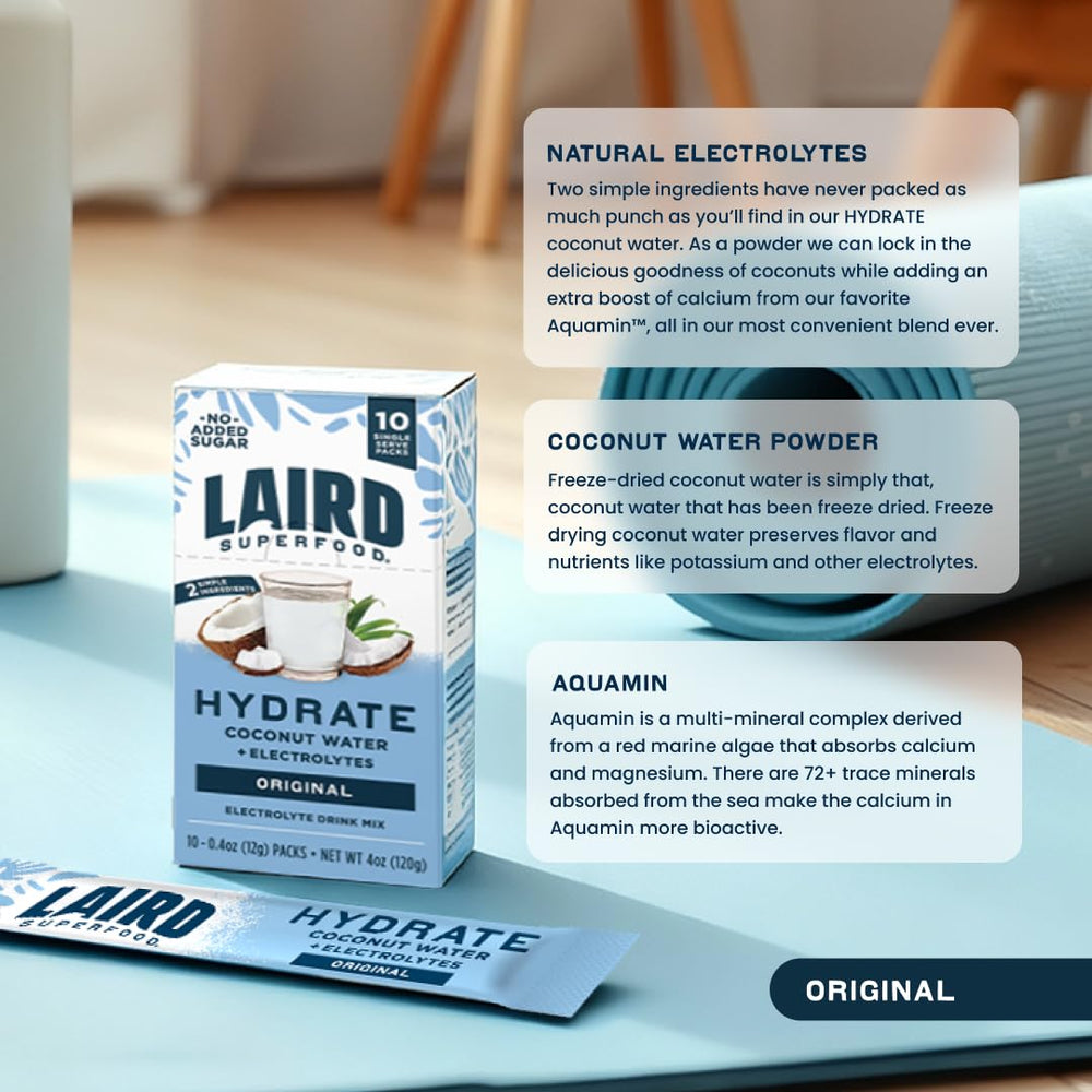 LAIRD SUPERFOOD Hydrate stick in bottle for easy on-the-go hydration