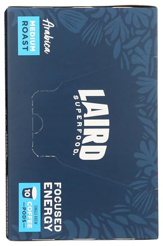 Laird Superfood K-Cups focus-energy-rhodiola for plant-based stamina alongside robust brew.