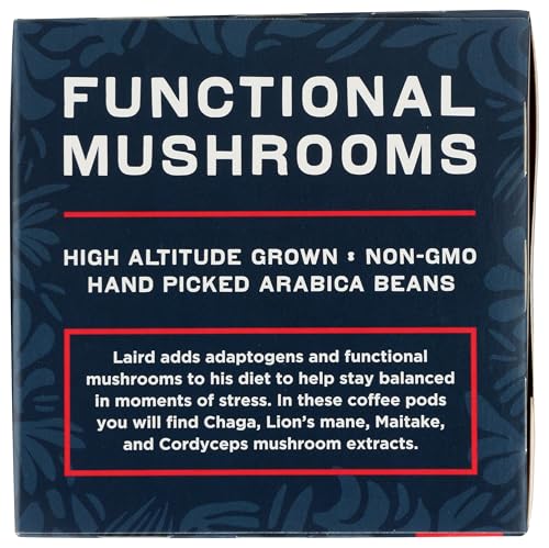 Laird Superfood K-Cups organic extracts label highlights mushroom blend