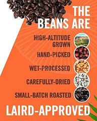 Laird Superfood Peruvian coffee being poured for a rich cup.