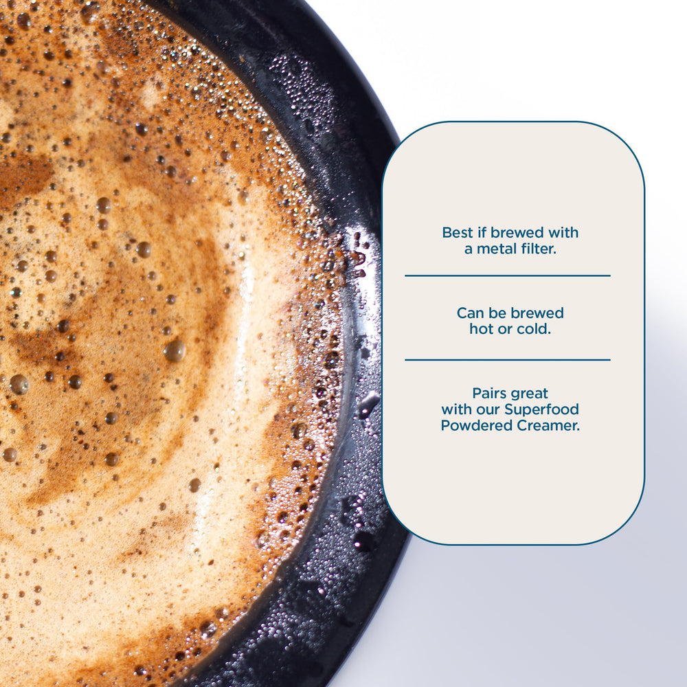 Laird Superfood Peruvian Dark Roast slow-roast batch with consistent depth.