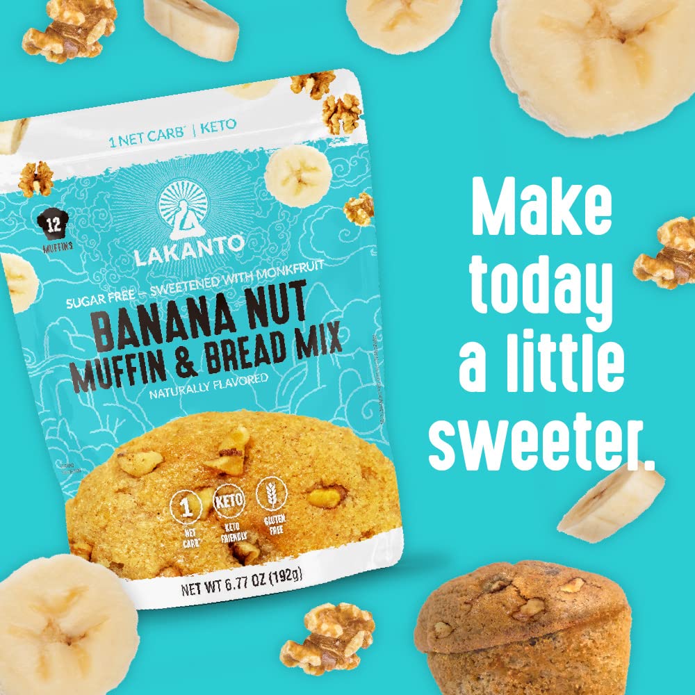 Lakanto brand wellness label emphasizes natural ingredients and low carbs.