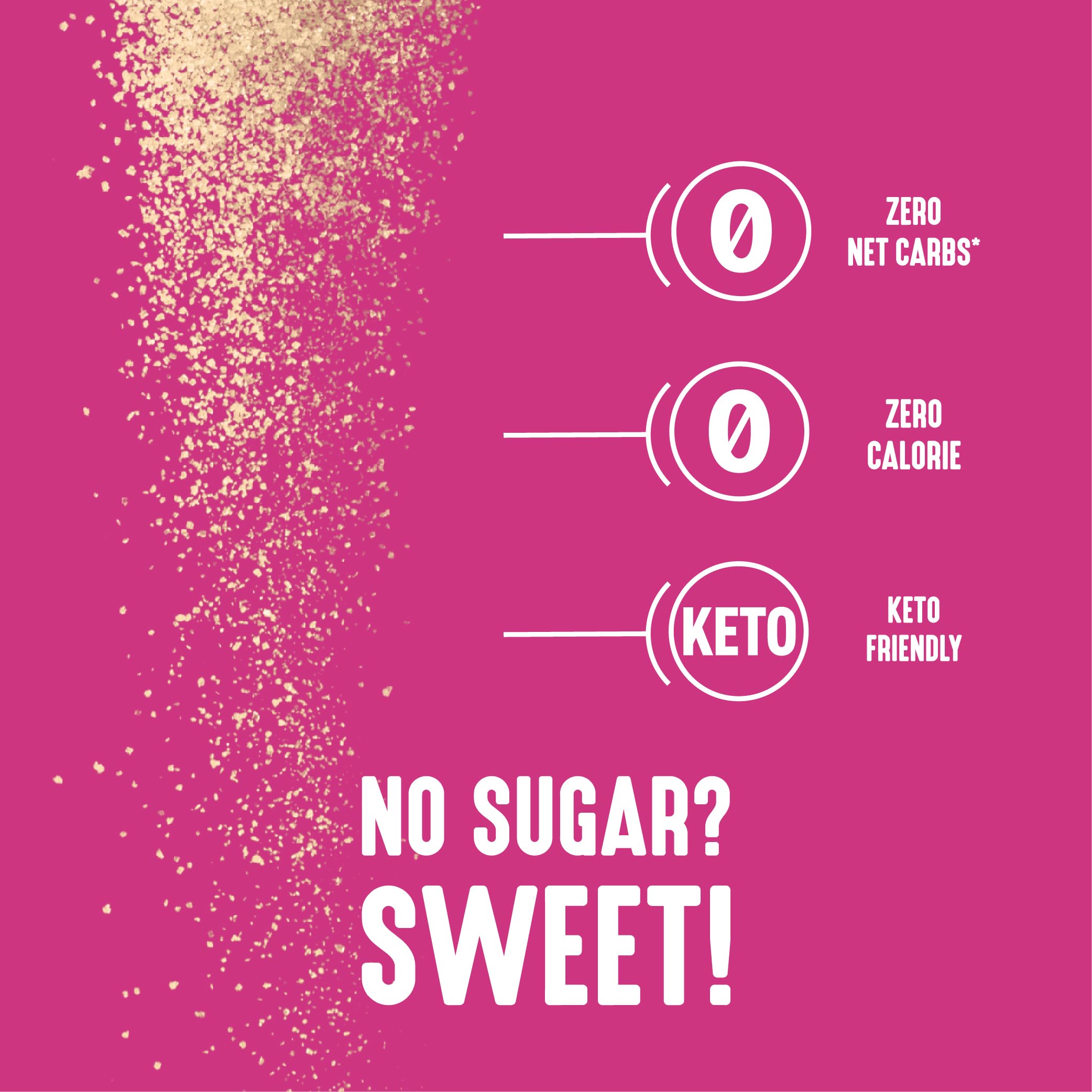Close-up of Lakanto ingredients showing monk fruit and erythritol used as a natural sweetener.