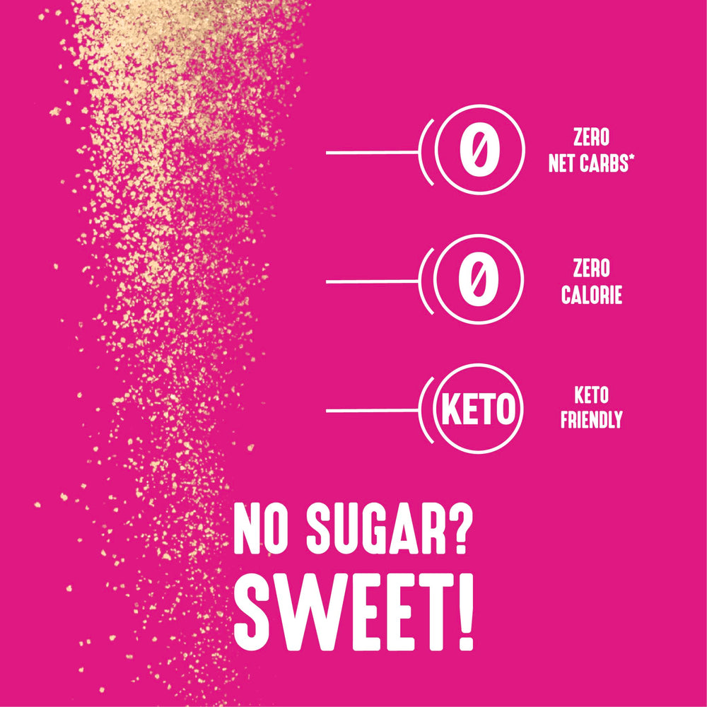 Close-up of Lakanto ingredients showing monk fruit and erythritol used as a natural sweetener.
