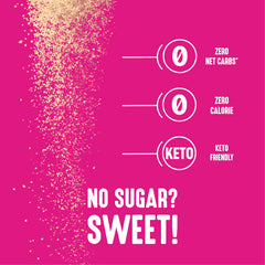 Close-up of Lakanto ingredients showing monk fruit and erythritol used as a natural sweetener.