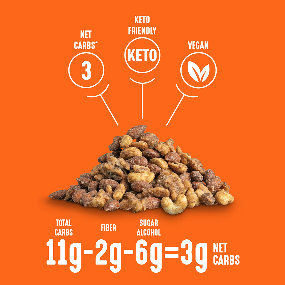 Serving suggestion with Lakanto Cinnamon Glazed nuts as an on-the-go snack