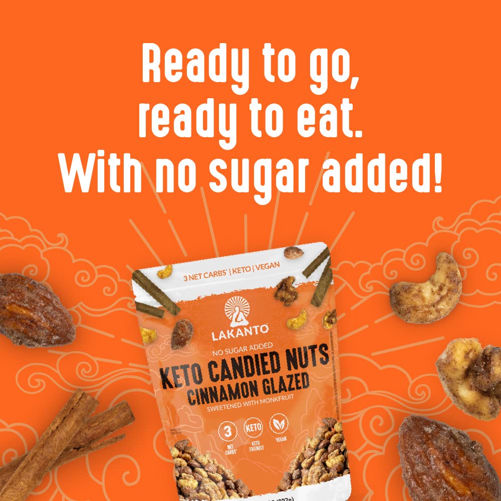 Product shot with salad topping idea using Lakanto Candied Nuts