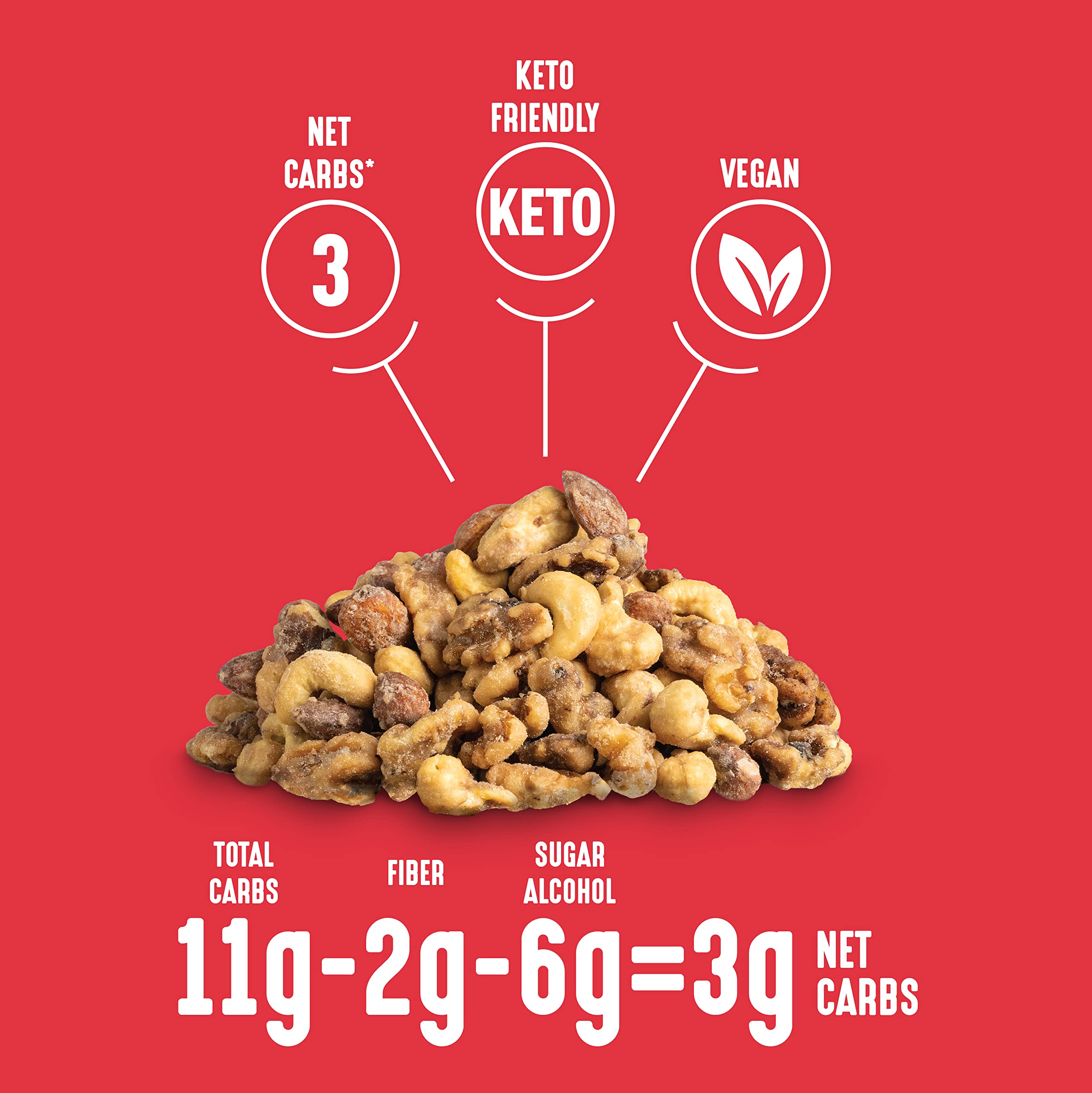 Lakanto Candied Nuts Maple Glazed on-the-go snack for busy days.