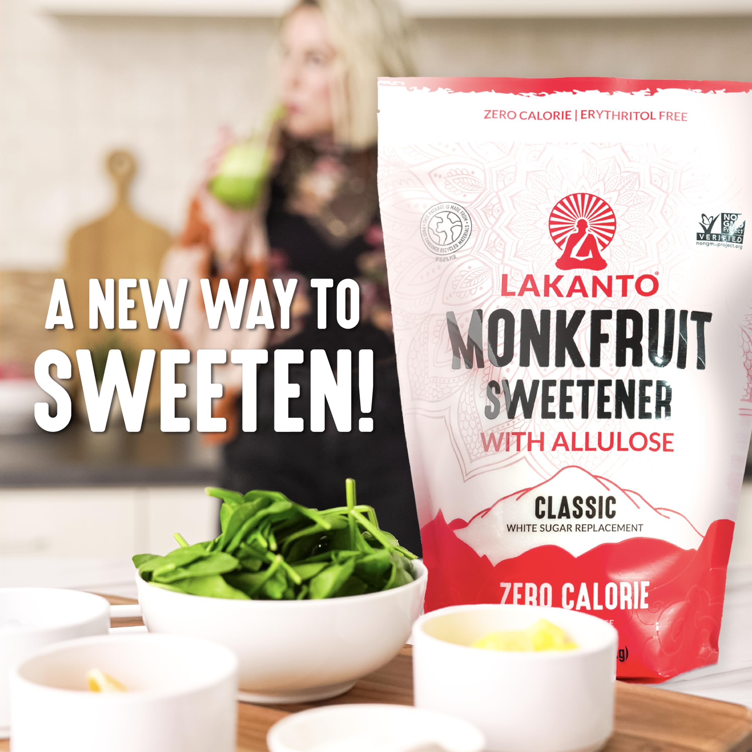 Lakanto Classic Monk Fruit Sweetener browns and caramelizes like sugar when heated