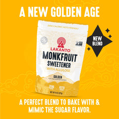 Bowl of batter with Lakanto Golden Monkfruit Sweetener as cup-for-cup sugar replacement