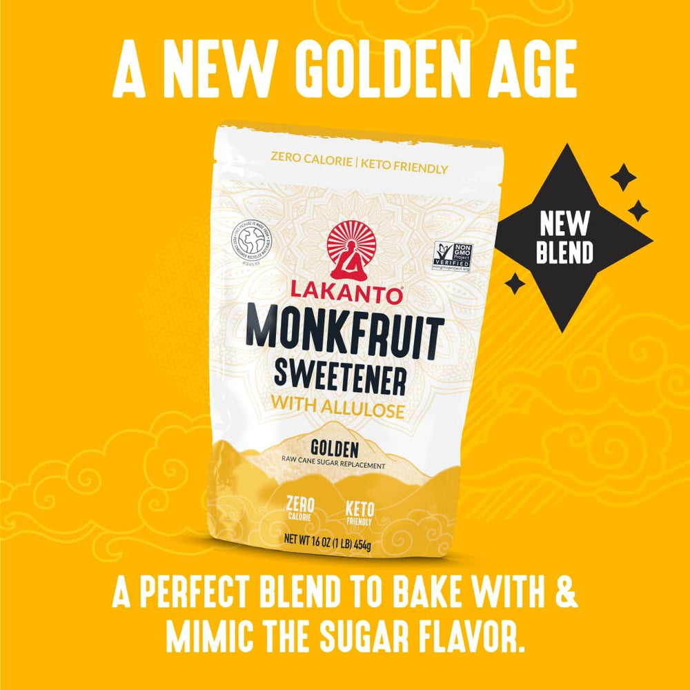 Lakanto Golden Monkfruit Sweetener enhances coffee flavor without calories.
