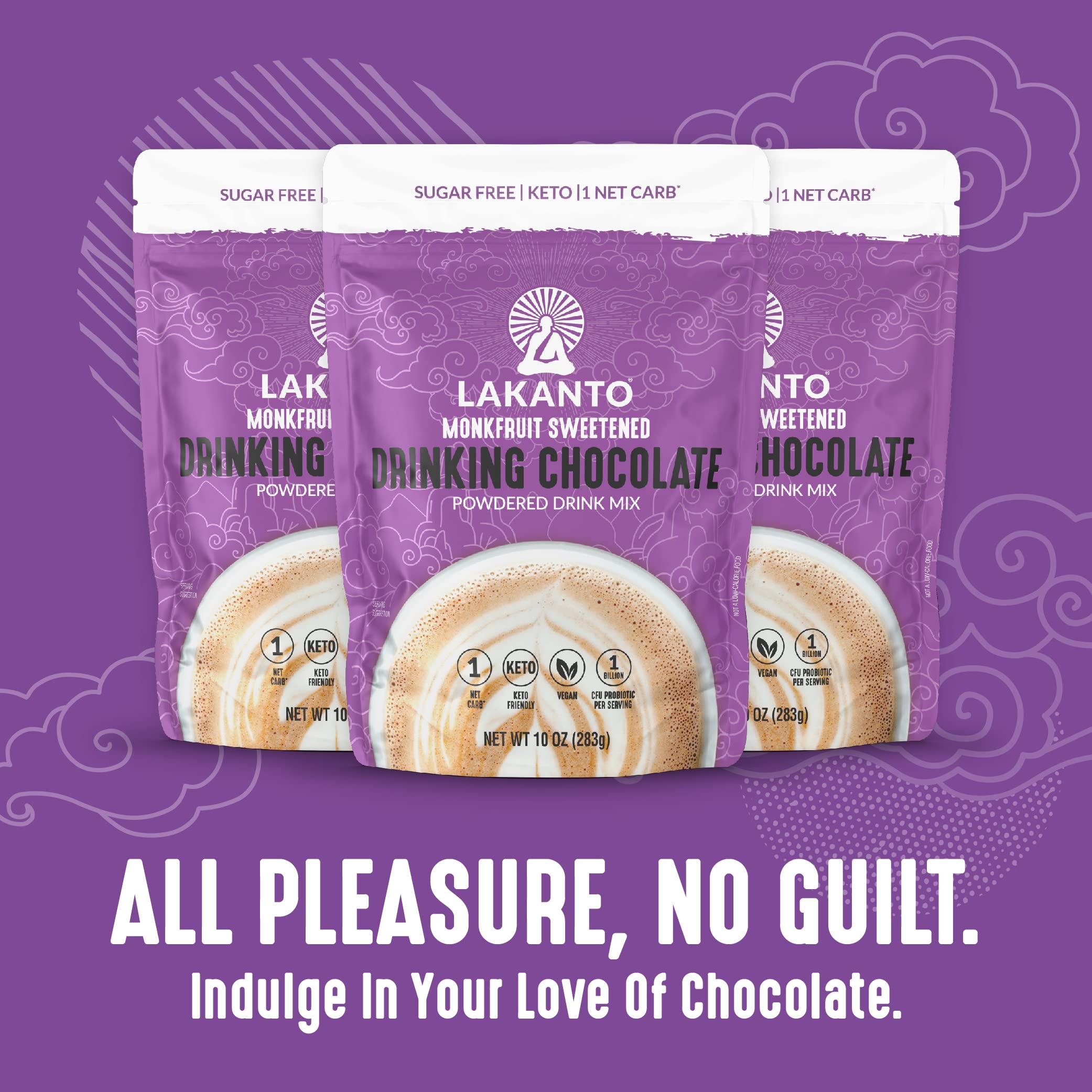 Keto friendly Lakanto cocoa mix suitable for vegan diets