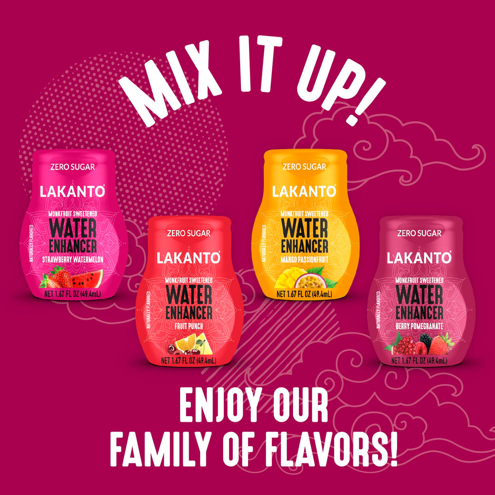 Close-up of Lakanto label highlighting monk fruit and erythritol blend