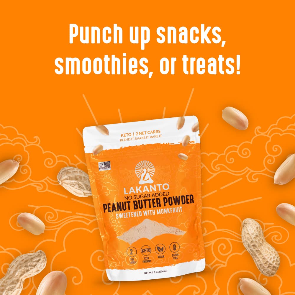 Lakanto Peanut Butter Powder supports low-carb and gluten-free meal ideas