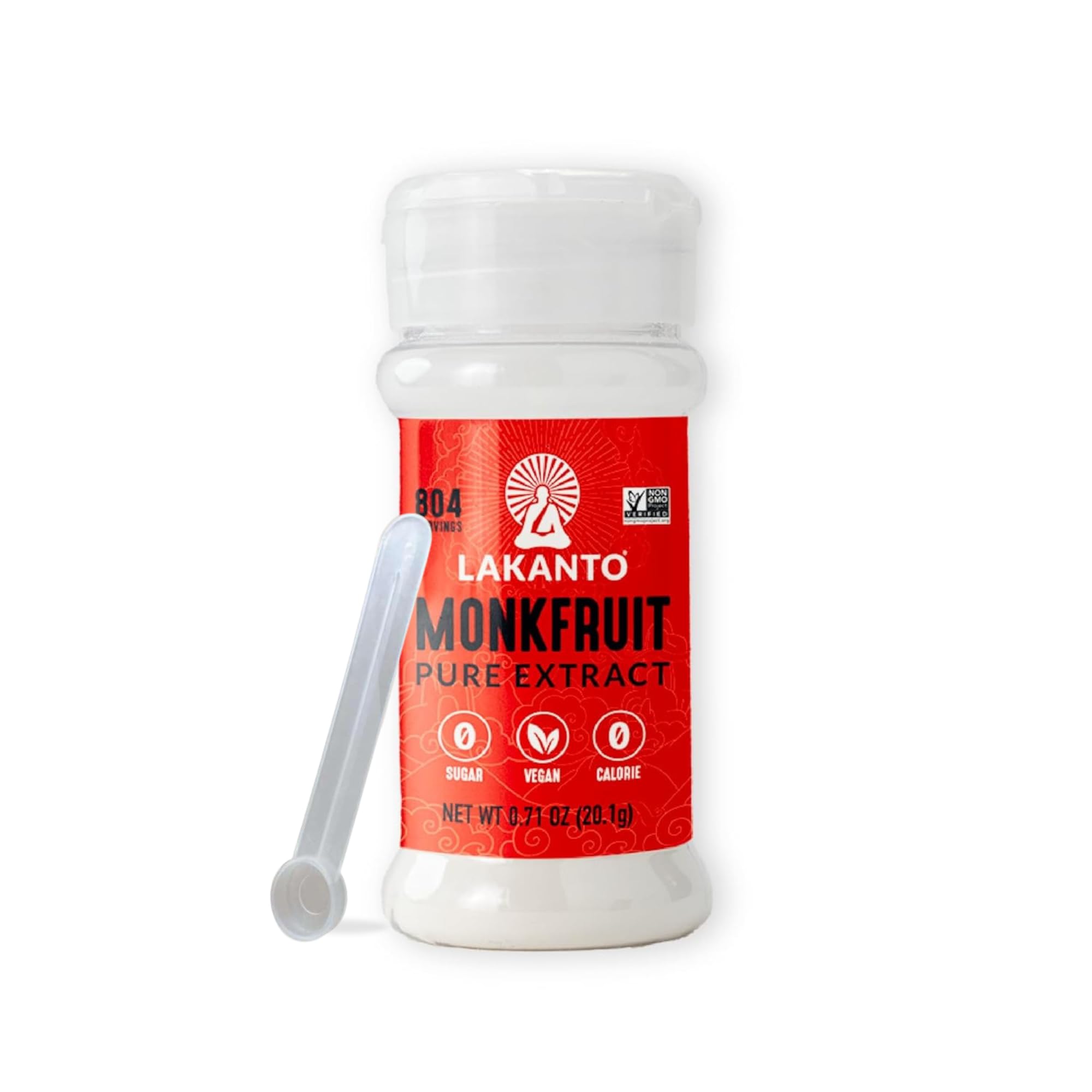 Lakanto Pure Monk Fruit Extract Powder bottle with premium packaging and purity