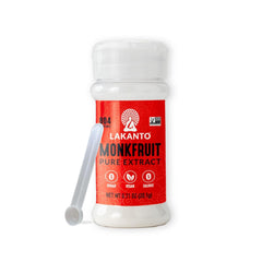 Lakanto Pure Monk Fruit Extract Powder bottle with premium packaging and purity