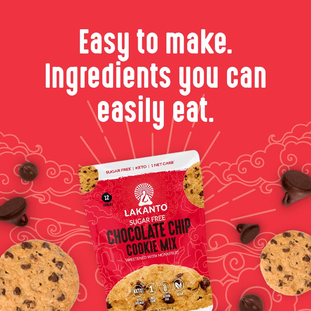 Lakanto sea salt crystals sprinkled atop freshly baked cookies.