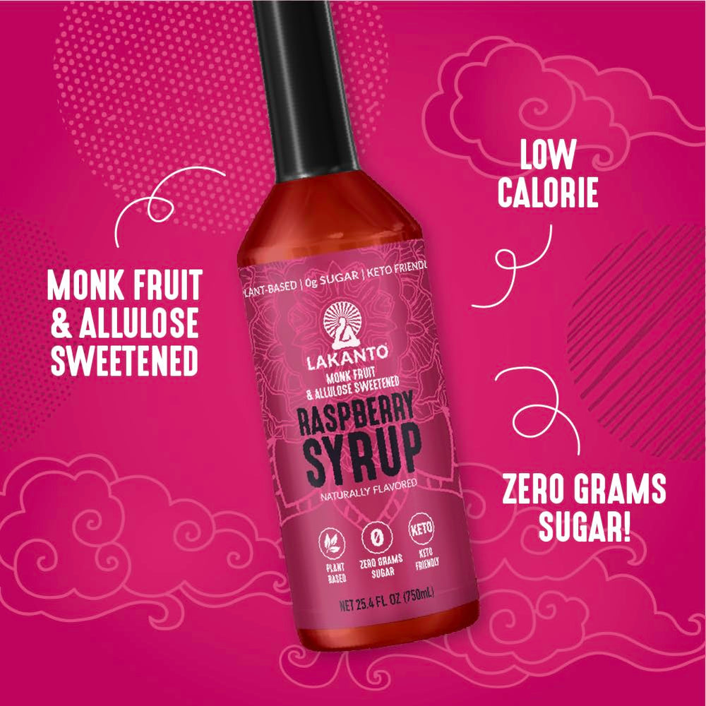 Lakanto Simple Syrup cocktail glass highlights zero calorie flavoring for mixed drinks