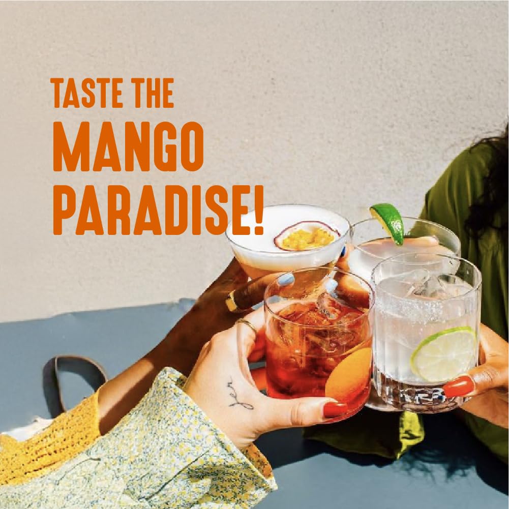 Coffee with Lakanto Mango Simple Syrup for a low-sugar flavor.