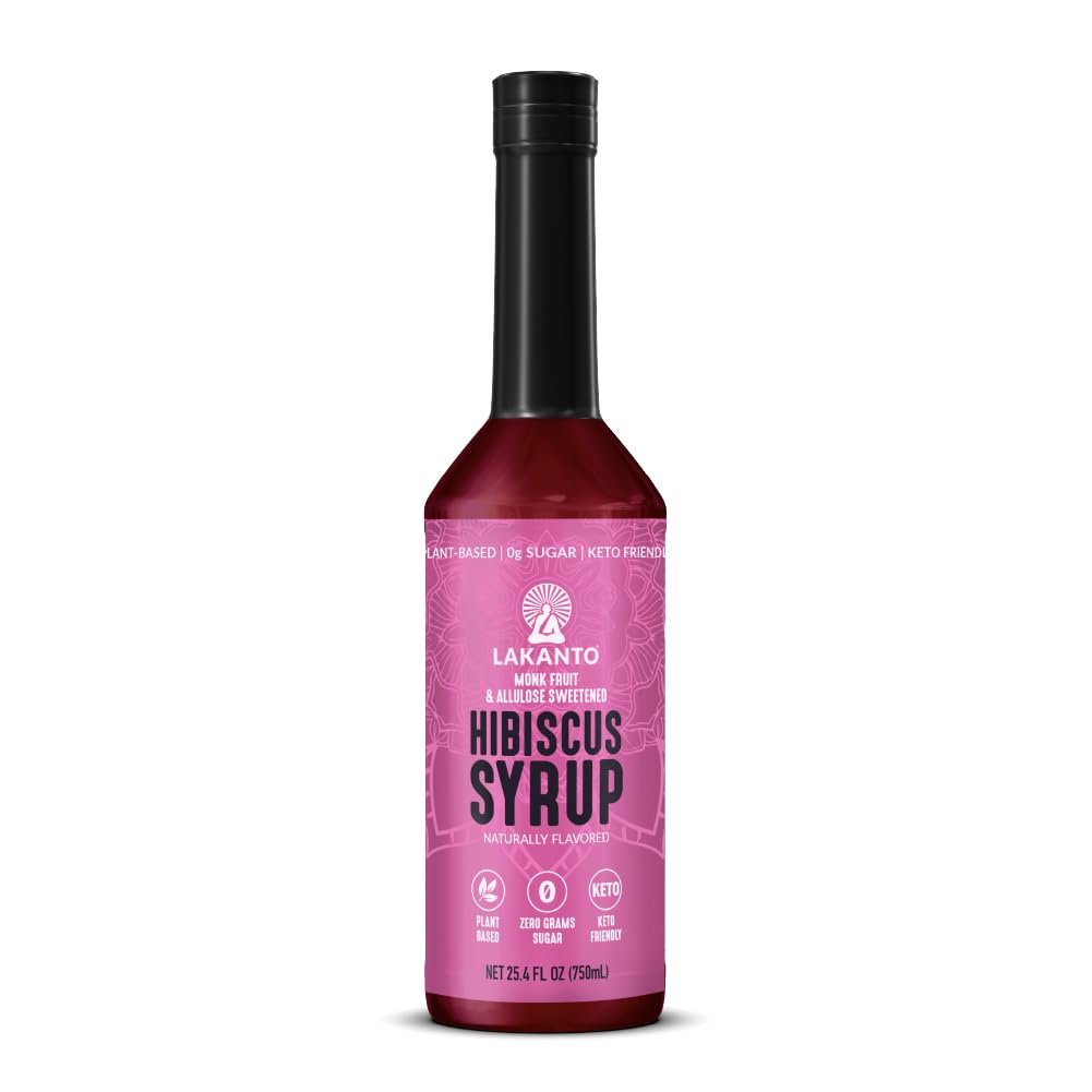 Lakanto Simple Syrup packaging highlighting 25.4 oz bottle