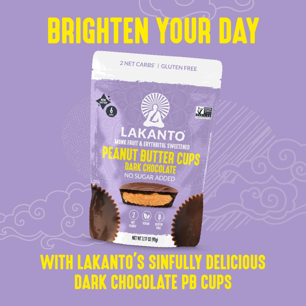 Lakanto Sugar Free Chocolate Peanut Butter Cups dairy-free treat.