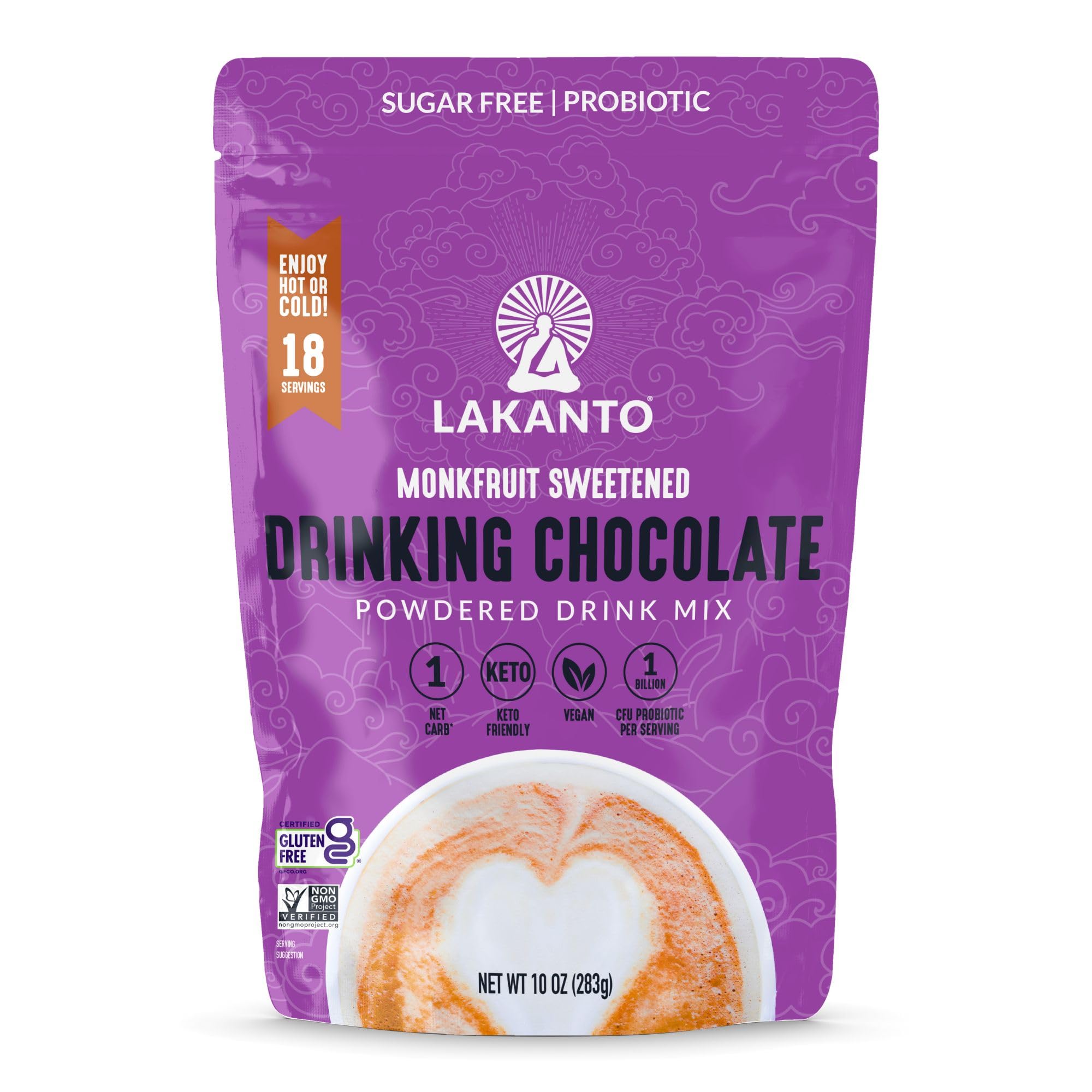 Lakanto original sugar-free drinking chocolate jar for indulgent moments