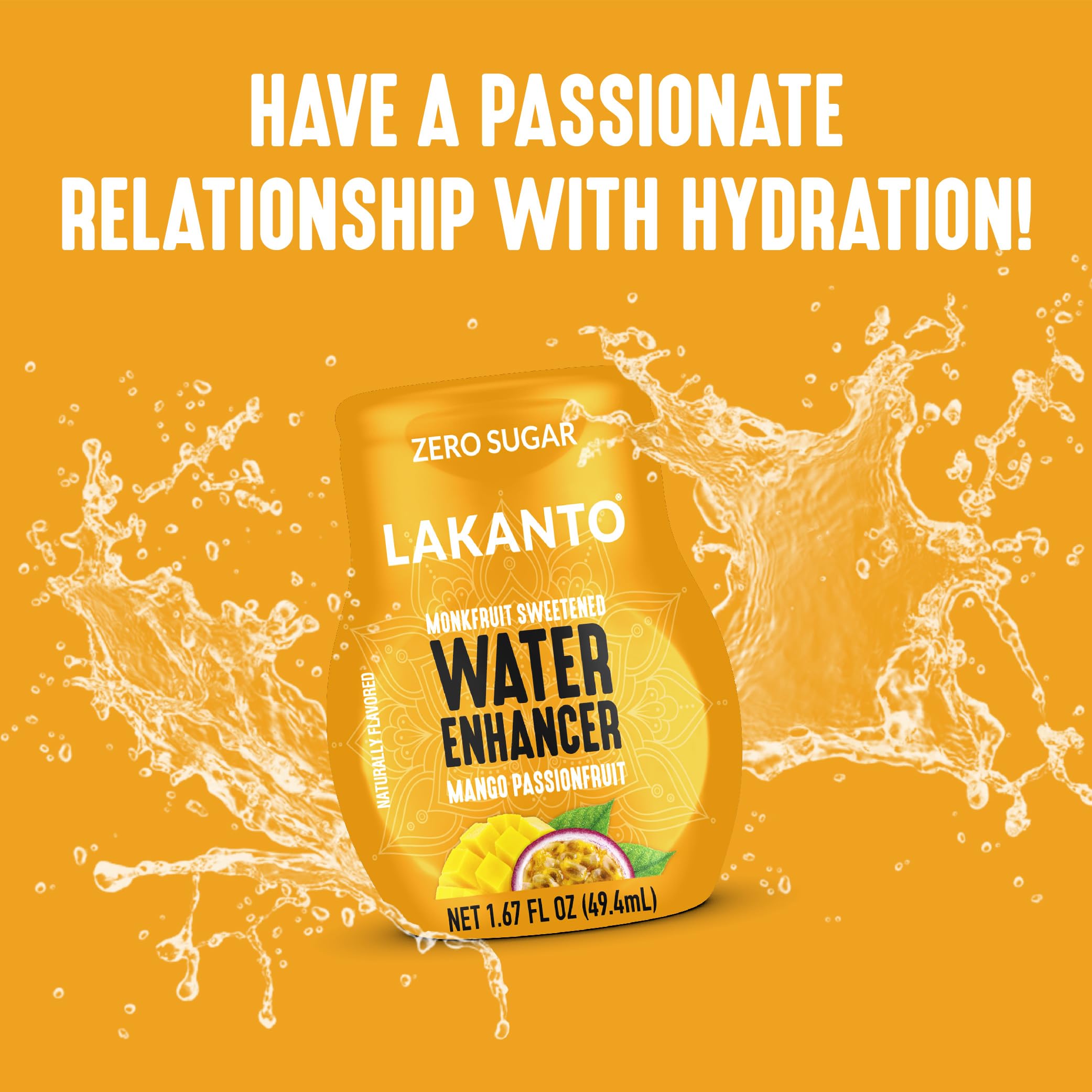 Lakanto Mango Passionfruit label close-up highlighting fruity flavor